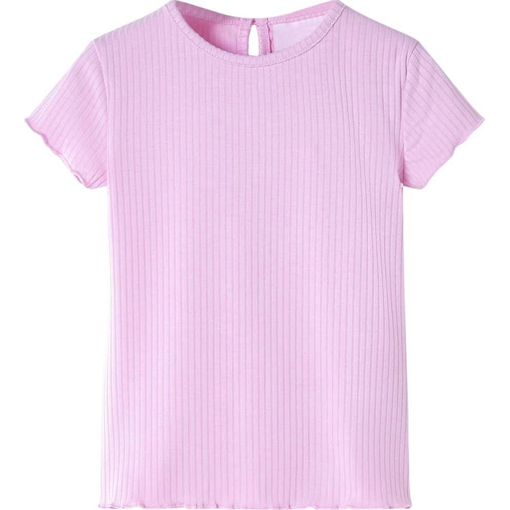VidaXL, Unisex, Shirt, Kinder-T-Shirt Hellrosa 128,Material: 95 % Baumwolle. 5, Rosa, (128)