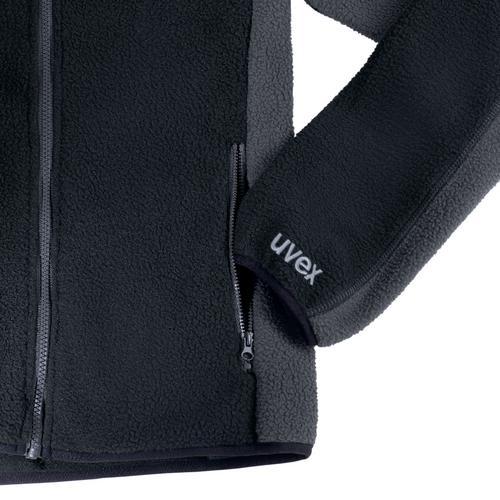 Uvex Safety, Arbeitsjacke, Fleecejacke uvex suXXeed craft schwarz, graphit M (M)