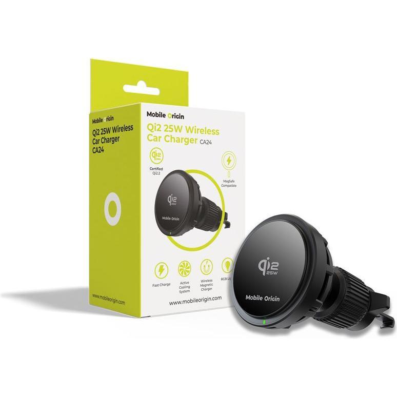 Mobile Origin Qi2 25W Wireless Car Charger CA24, Adattatore per auto