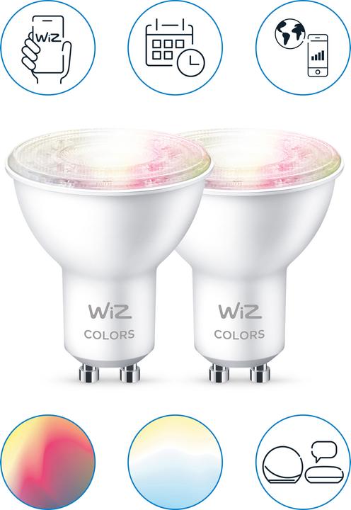 Actual product image WiZ Tunable White & Colour (GU10, 4.70 W, 345 lm, 2 x, F)