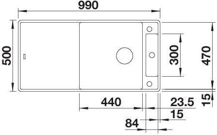 Produktbild Blanco AXIA III XL 6 S-F (99 cm, 50 cm)