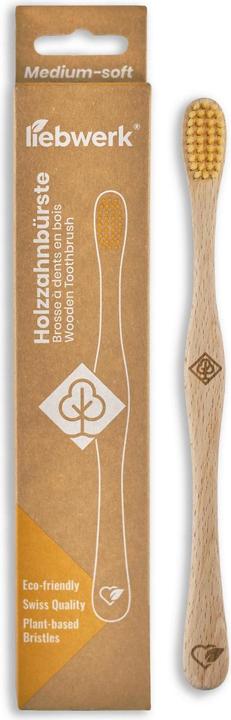 Liebwerk Spazzolino da denti in legno Ricine Leaf (Medio, 1 x)