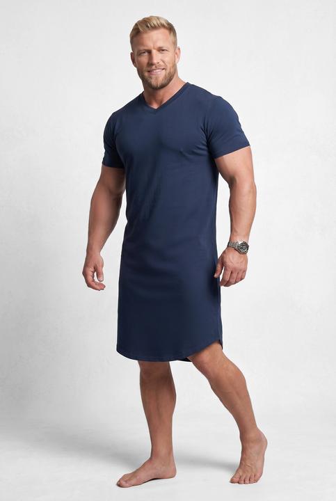 Produktbild Men+ Nachthemd, Halbarm, Jersey, V-Ausschnitt (4XL)
