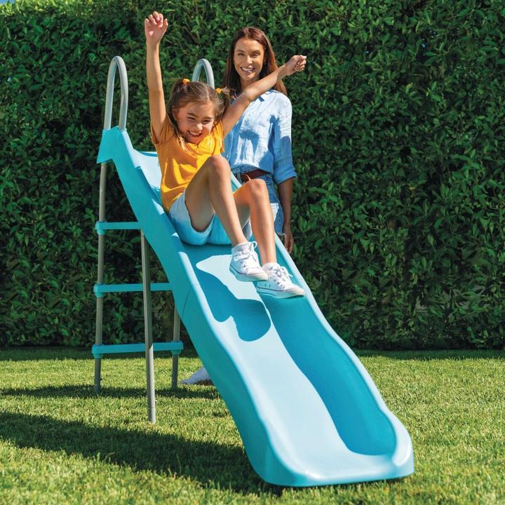 Actual product image Intex EIGHT-FOOT FREESTANDING SLIDE Measurement: 251cmX84cmX147cm, Item Number 44107
