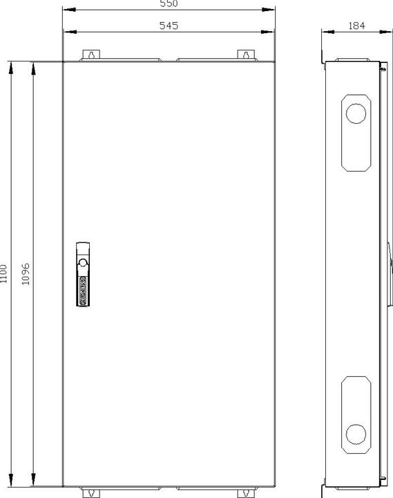 Actual product image Siemens ALPHA 60 wall cabinet surface mounted distribution panel IP43 protection class 2.