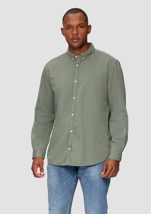 Produktbild S.Oliver Hemd Garment Washed Hemd mit Logo-Stickerei (XS)