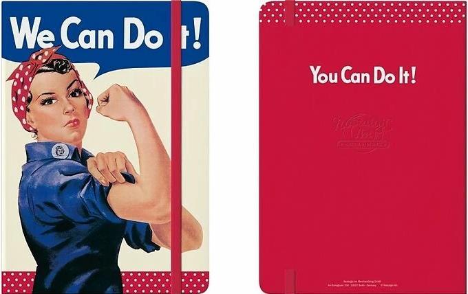 Actual product image Nostalgic-Art Merchandising Notebook A5, We Can Do It! (A5, Dotted, Hardcover)