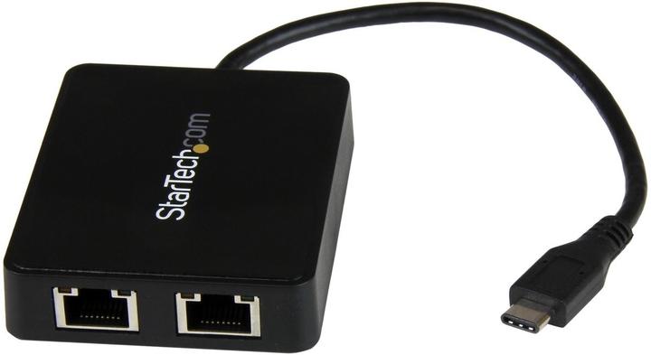 Image du produit StarTech Adaptateur USB-C vers double Ethernet Gigabit avec port USB (Type-A) (RJ45 Gigabit Ethernet (2x))