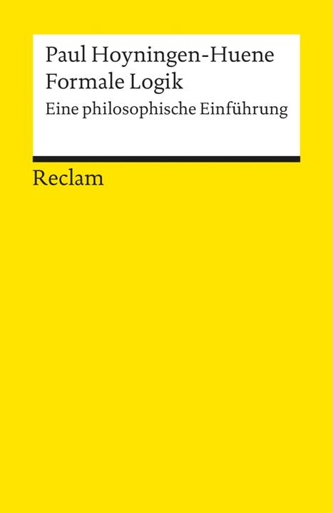 Produktbild Formale Logik (Deutsch, Paul Hoyningen-Huene, 1998)