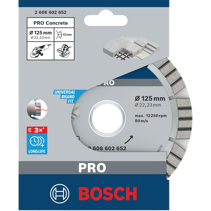 Actual product image Bosch Professional Zubehör PRO Concrete diamond cutting disc, 125 x 22.23 mm