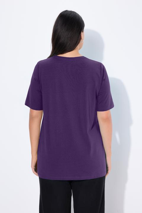Actual product image Ulla Popken Essential Round Neck Stretch Tee (54)