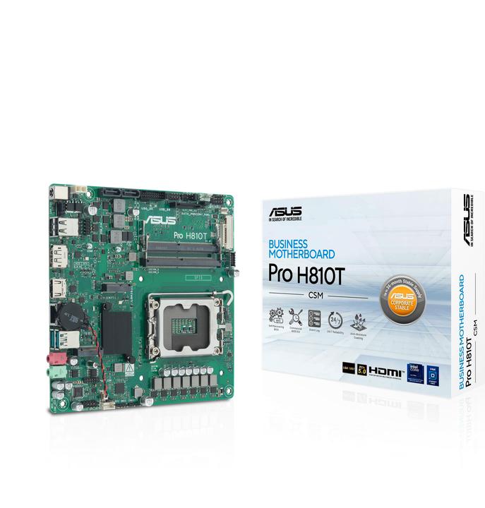 Productafbeelding ASUS PRO H810T-CSM (LGA 1851, Intel H810, Mini-ITX)