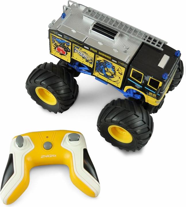 Produktbild Amewi Monster Feuerwehr Elektro Brushed Monster Truck 2WD 1:18 RTR blau (RTR Ready-to-Run)