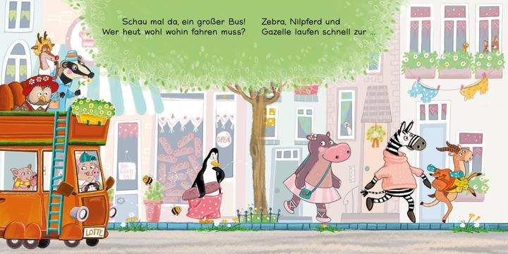Image du produit Le zèbre, l'hippopotame et la gazelle courent rapidement vers... Arrêt! (Allemand)