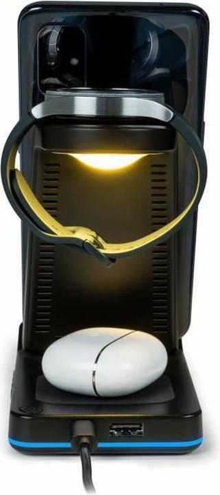 Actual product image Bigben CL750IS sw 4-in-1 charging station clock,night light,3xinduction,1xUSB,Android