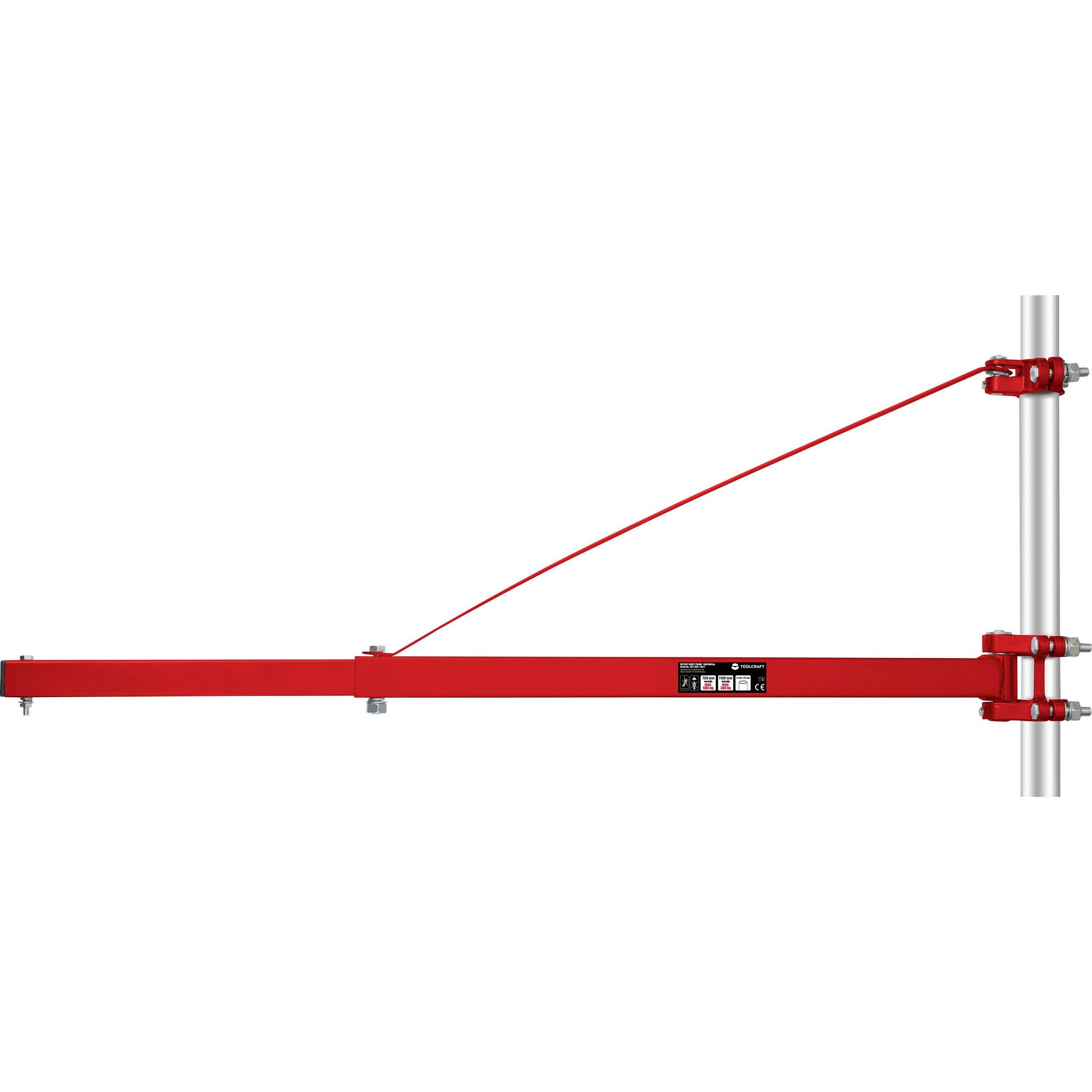 Toolcraft, Paranco a fune + gru da officina, Braccio girevole