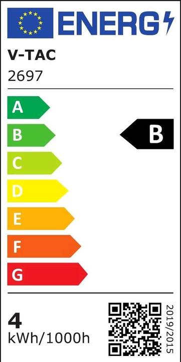 Etichetta energetica V-TAC VT2835 Striscia LED 90 LEDsm 24V IP20 4000K 120 4WM 200 lmW 5m (500 cm)