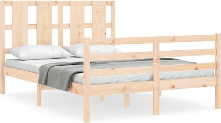 Produktbild VidaXL Massivholzbett mit Kopfteil 4FT6 Double (135 x 190 cm)