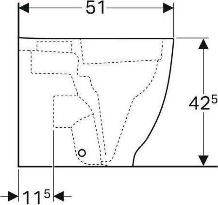 Image du produit Geberit Keramag / WC bas sans rebord Acanto sortie horizontale verticale blanc Keratec 500602018