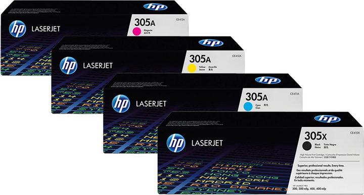 Image du produit HP Original 305X / CE410X SET Set avec les quatre couleurs (C, CF, M, Y)