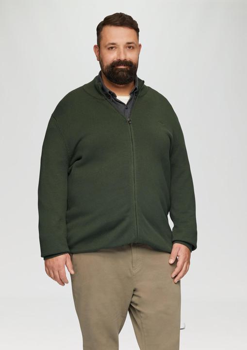 Image du produit S.Oliver Strickjacke Strickjacke mit Stehkragen und Logo-Detail (XXL)