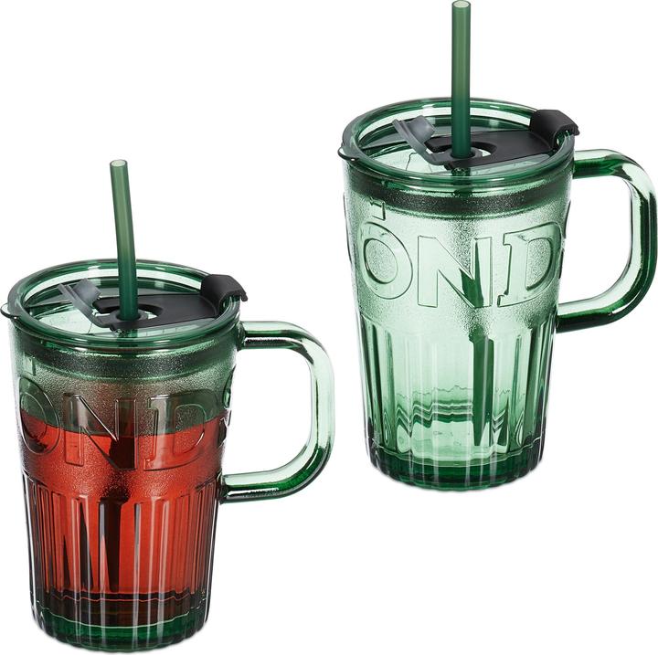 Actual product image Relaxdays 2x Glass cup (0.45 l, 1 x)