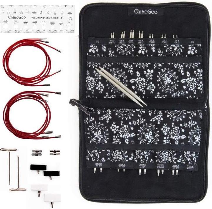 Produktbild ChiaoGoo Set auswechselbare Nadelspitzen TWIST RED LACE Small