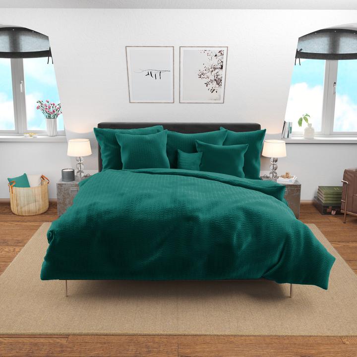 Actual product image Lotus Bettwaren Bettwäsche Satin Seersucker uni (Duvet cover, 200 x 210 cm)