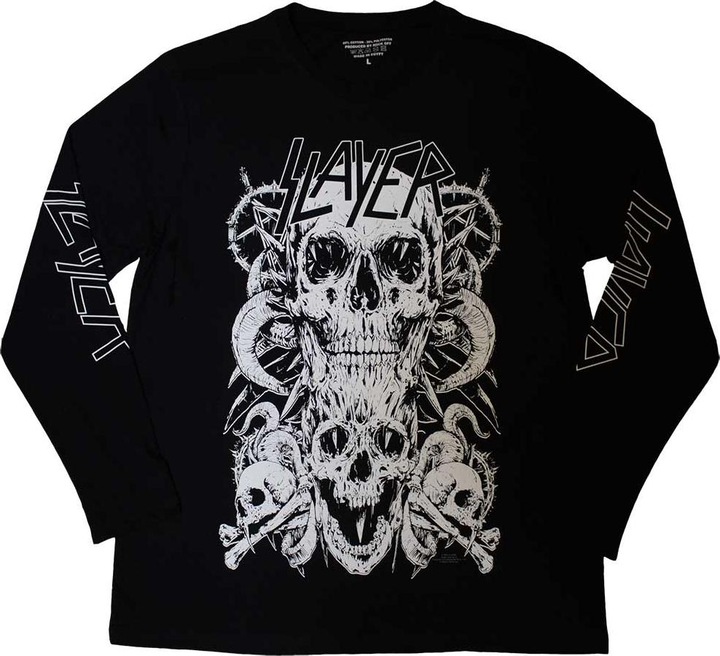 Actual product image Slayer White Skulls (Longsleeve) (S)