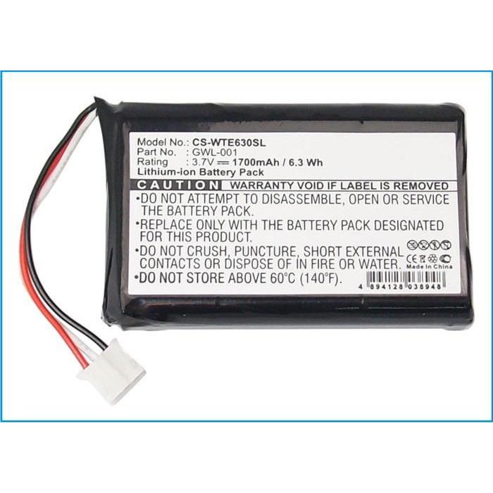 CoreParts Battery for Wacom Tablet (1700 mAh), Notebook Akku, Schwarz
