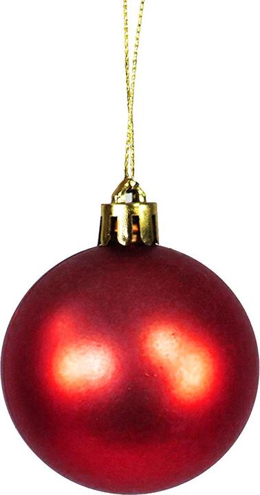 Mojawo 60tlg. Christbaumkugeln / Weihnachtskugeln rot Ø 4/5/6/7cm (60x)