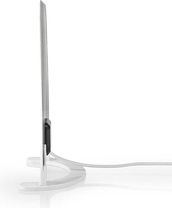 Actual product image Nedis Indoor antenna Active FM/UHF/VHF Reception range: 0-25 km LTE700 Gain dBi (with antenna cable) (Indoor antenna, 30 dB, DAB/ DAB+, DVB-T / -T2, UKW / MW / LW)