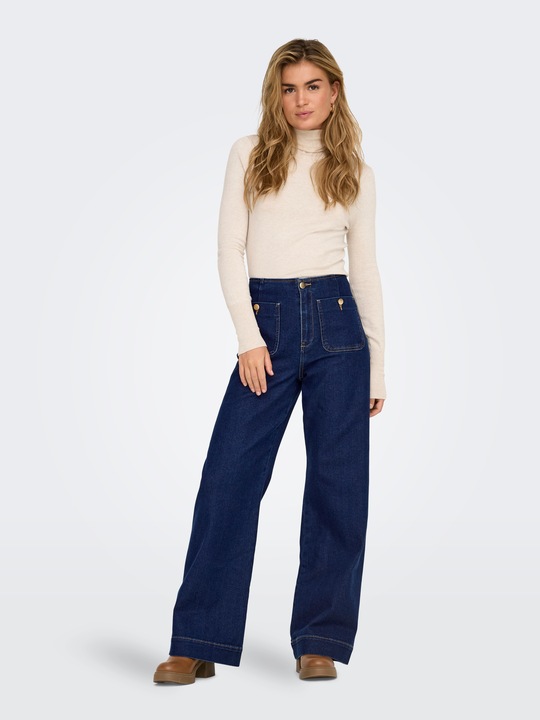 Produktbild Only ONLMADELINE Hohe Taille Weiter Beinschnitt Jeans Jeans mit weitem Bein (30)