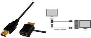 Produktbild LogiLink HDMI (Typ A) — HDMI (Typ A)| USB A (HDMI, 50 cm)
