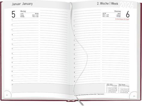 Actual product image Chef-TimerPremiumbordeaux2026 (A5, 1 day / 1 page)