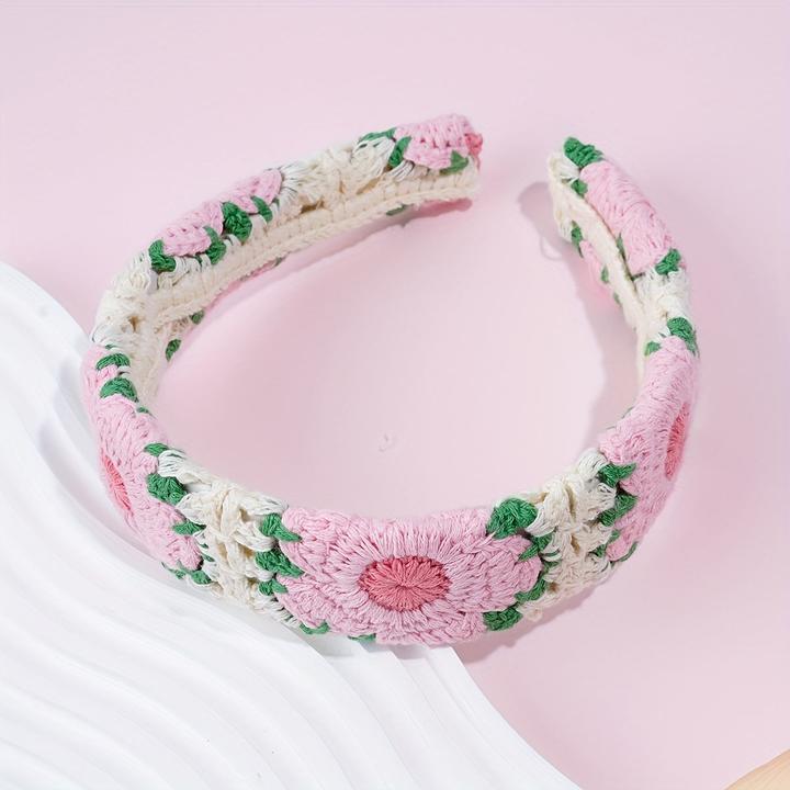 Produktbild Activity Board Boho-Chic Floral Knit Headband- Cute & Stylish Hair Accessory, Perfect for Casual Attire