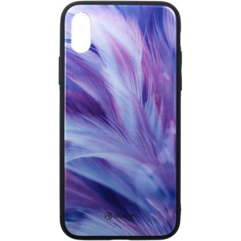Tellur Cover Glass print for iPhone XS feather (Apple iPhone XS), Smartphone Hülle