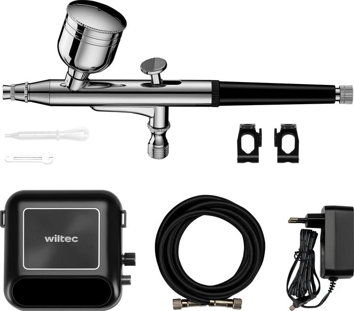 Produktbild Wiltec Kompressor Zubehör Set 2,8bar Airbrush Set 12V Druckluft Air Brush