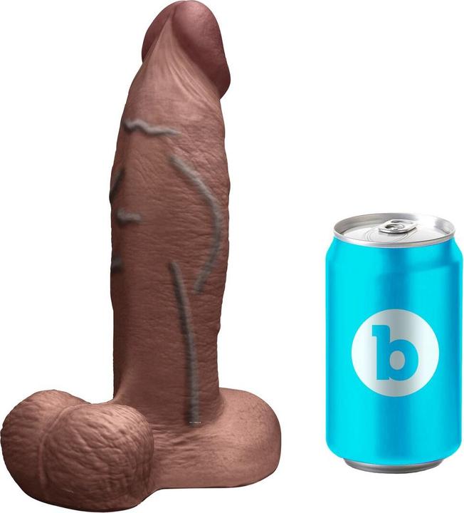 Produktbild Earthly Body Slipskin Realistic Silicone Dildo 8 Inch Girthy Brown