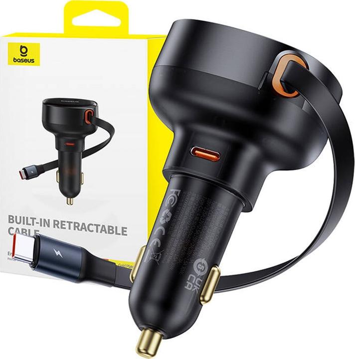 Baseus Car Charger Enjoyment Pro with cable USB-C, 60W (Black)