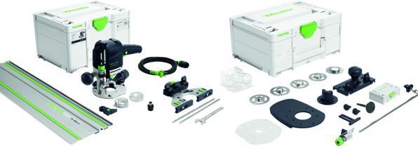 Lateral stop with fine adjustment SA-OF 1010/MFK, Light module LM-OF 1010 R, Accessory set ZS-OF 1010 M, plug it power cable (4 m), Guide rail FS 800/2, Collet Ø 8 mm, Systainer SYS3 M 237, Open-end spanner SW 19