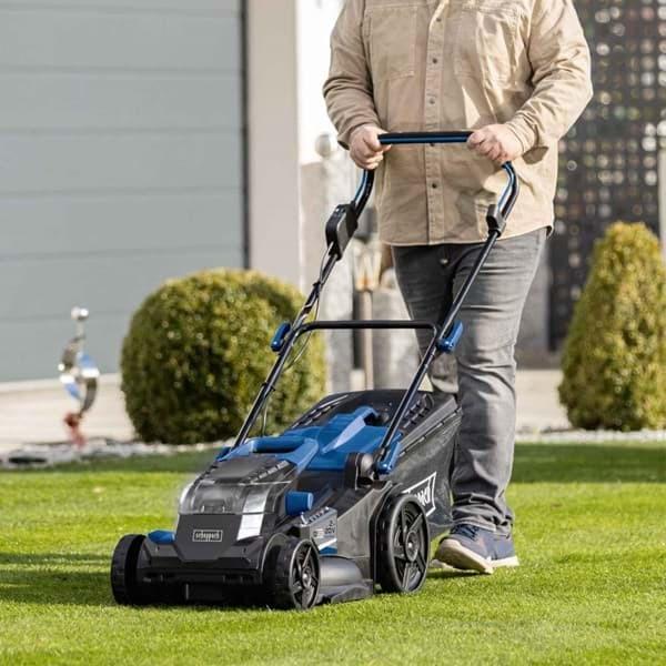 Produktbild Scheppach Akku-Rasenmäher BC-MP430-X (Batteriebetrieb)