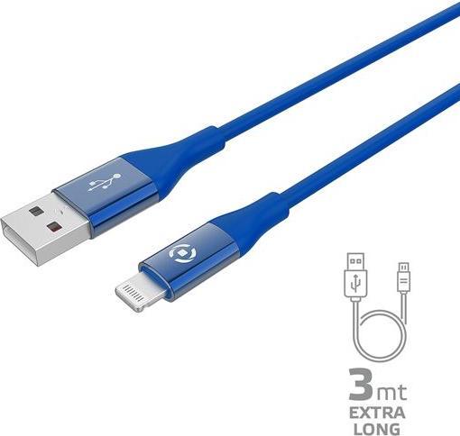 Produktbild Celly USBLIGHTCOL3MBK Lightning-Kabel 3 m Schwarz (3 m)