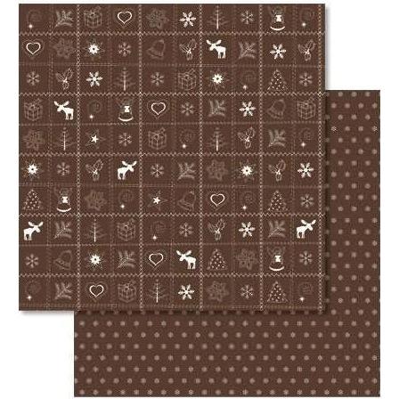 Ursus, Bastelpapier, Scrapbook Paper Country Christmas12x12 Zoll VE=25 Blatt braun (25 x)