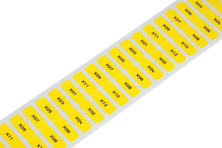 Image du produit Wago Etiquette jaune 20x8mm 3000pcs/rouleau 210-807/000-002 Etiquette autocollante avec inscription