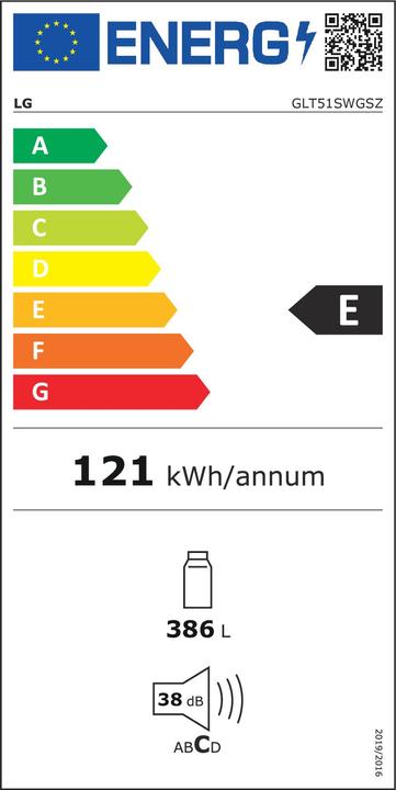 Etichetta energetica LG GLT51SWGSZ (386 l)