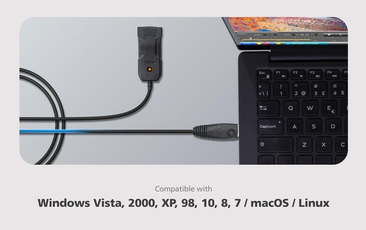 Actual product image Aten USB - RJ-45 (RS-232) Console Adapter (FTDI)