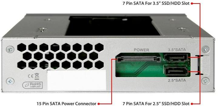 Actual product image Icy Dock Removable frame 2.5/3.5" MB971SP-B