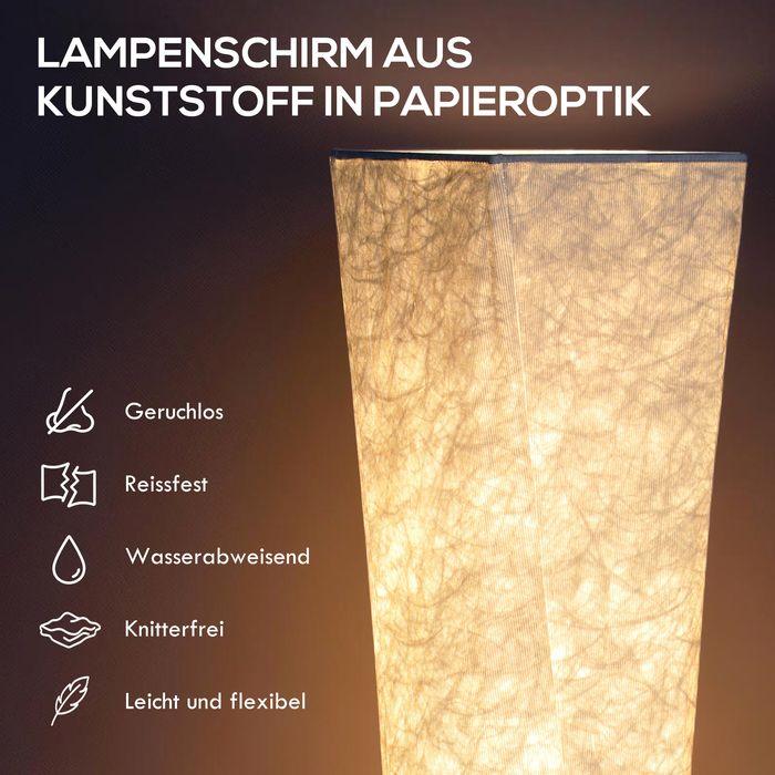 Actual product image Swisshandel24 Stehlampe mit Papierschirm, Fussschalter, 3 Helligkeitsstufen, Weiss (900 lm)