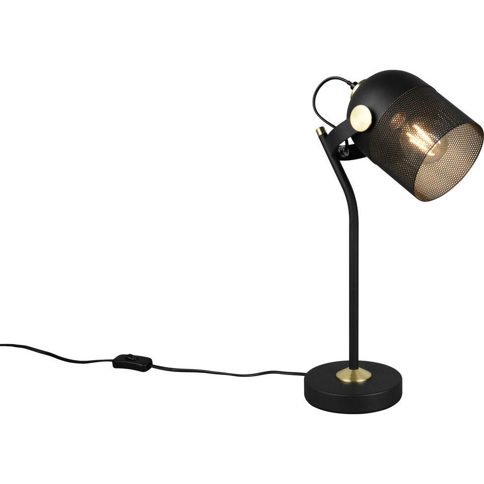 Trio, Lampada da tavolo, 548200132 Mixa E27 Tischleuchte Schwarz Matt (E27)